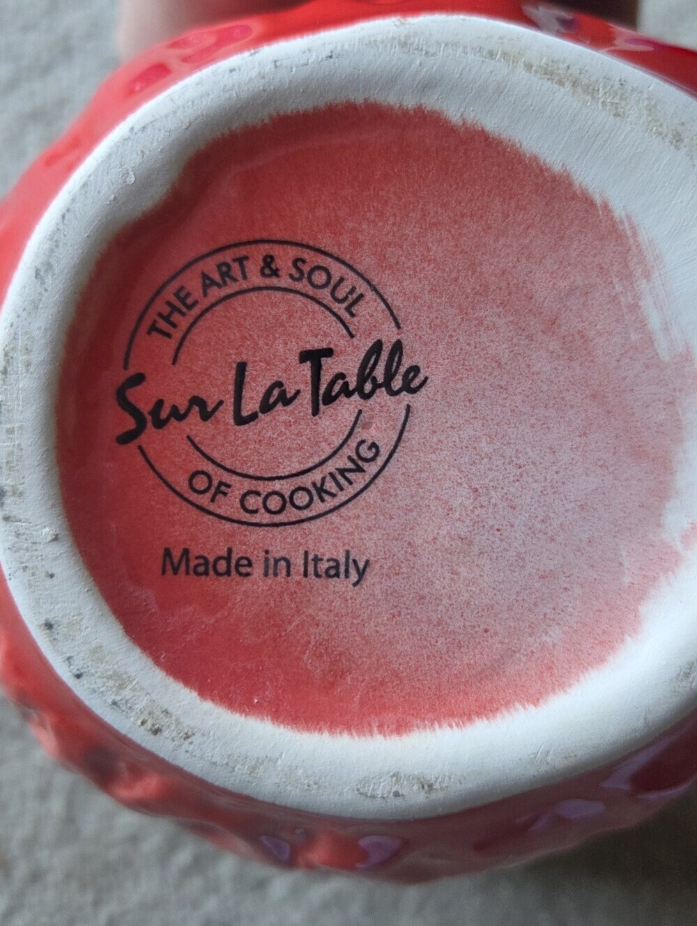 Vintage Sur La Table Ceramic Figural Strawberry Pitcher Made In Italy - Picture 6 of 7